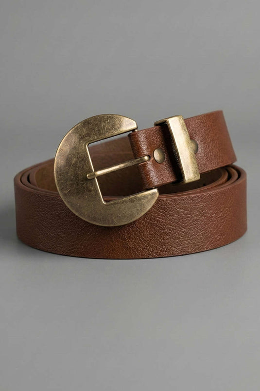 Geniş Tokalı Kemer Taba