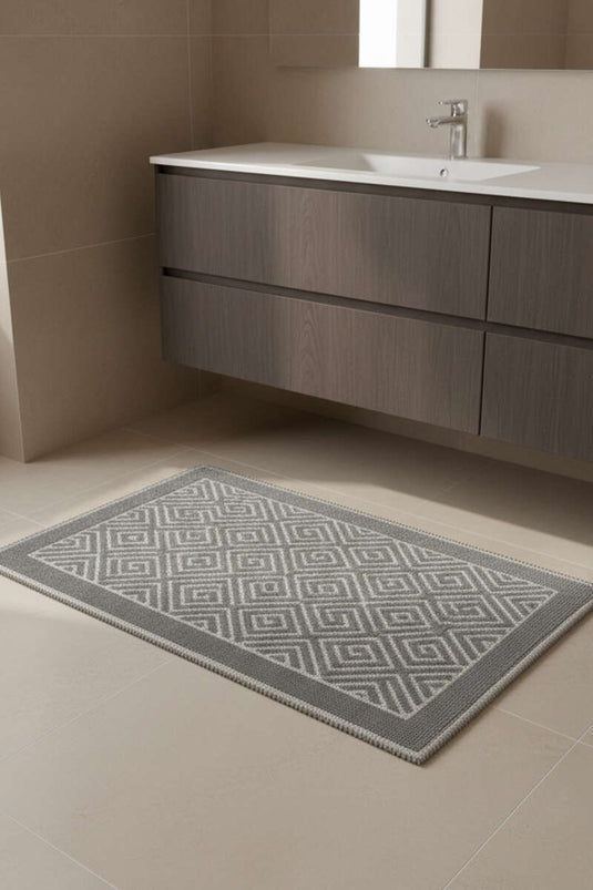 Geometrik Desen Banyo Paspası Asorti 5