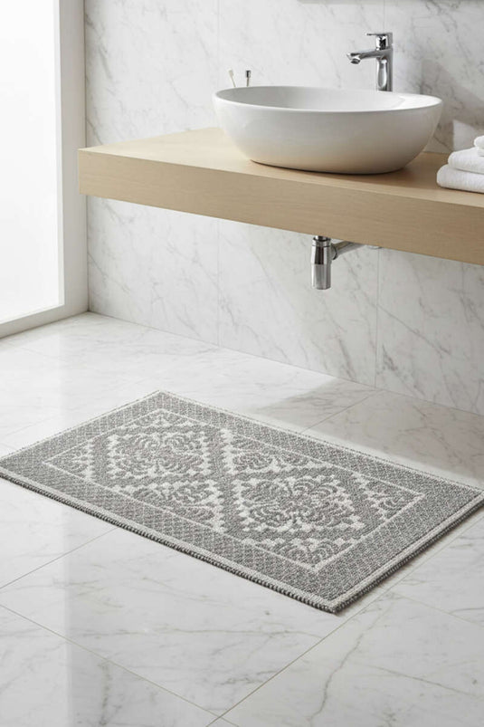 Ensemble De 8 Tapis De Bain À Motifs Géométriques