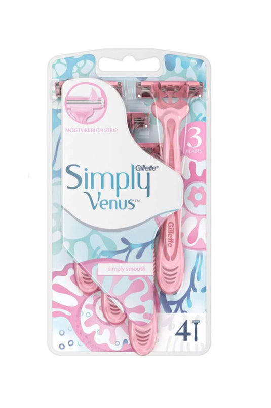 Gillette Simply Venus Trois Lames Pack de 4