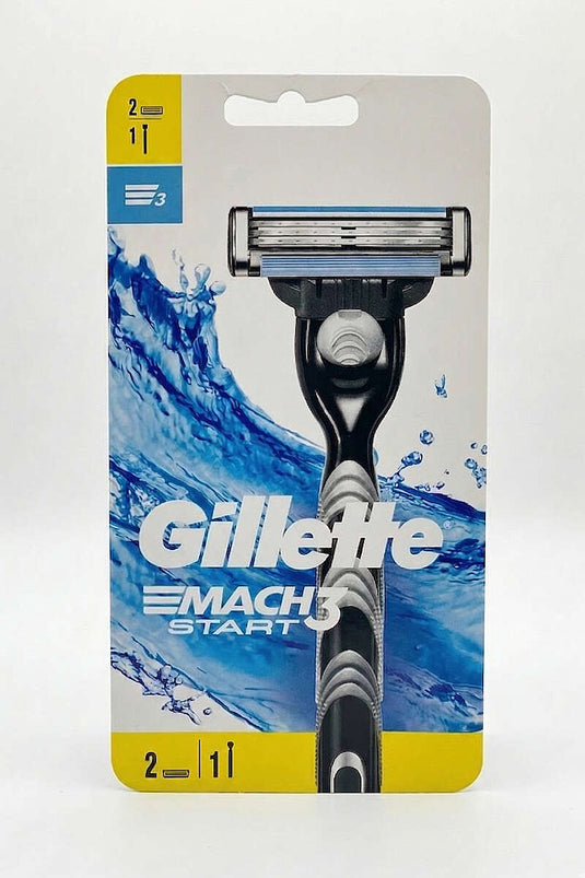 Gillette Mach 3 Rasoir + 2 Têtes De Rechange
