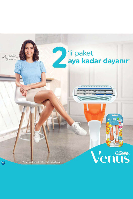 Gillette Venüs Riviera Ensemble de 2 rasoirs à 3 lames