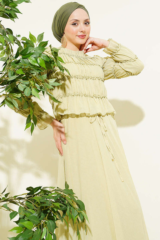 Ensemble deux pièces avec blouse Gipeli et jupe, couleur menthe