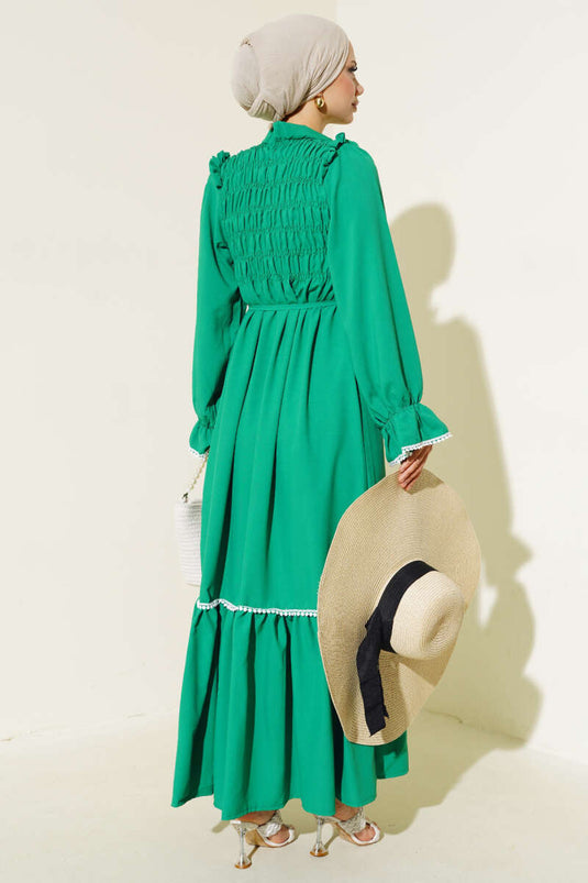 Green Dress with Tied Straps