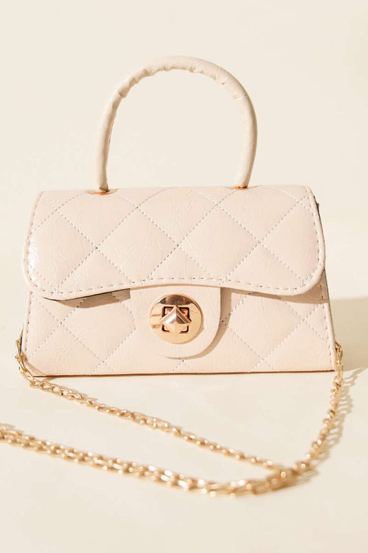 Gloss Mini Chain Bag Cream