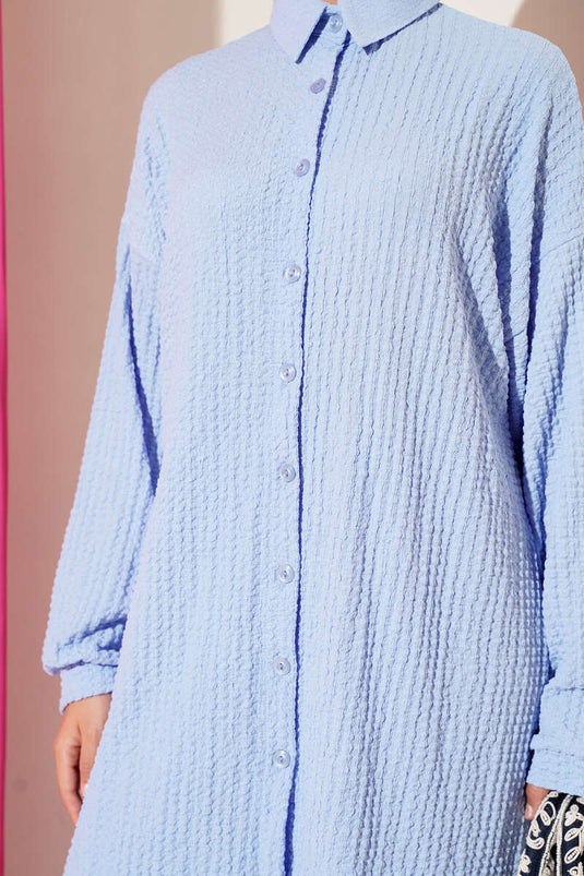 Gofre Desenli İkili Takım Bebe Mavi