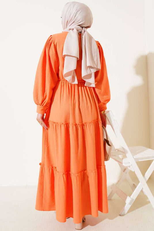 Gofre Kat Kat Jurk Oranje