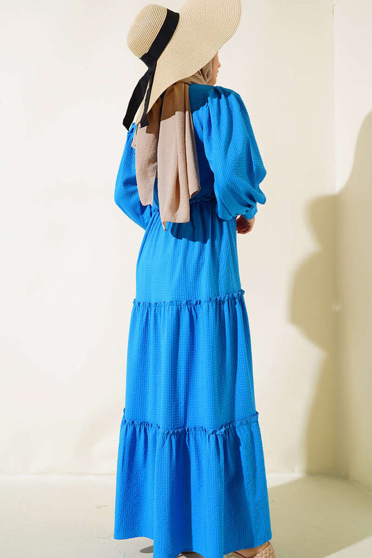 Gofre Kat Kat Jurk Saks