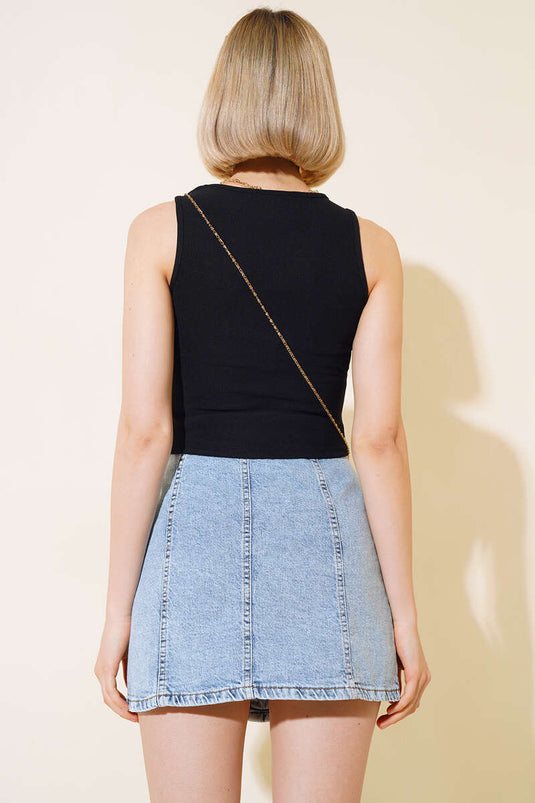 Blusa Escotada Negra