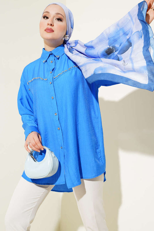 قميص مبطن بالحجر من ساكسفون