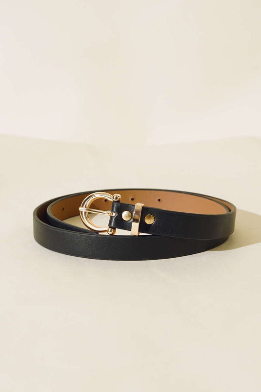 Cintura sottile Gold Toka nera