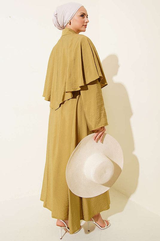 Gold Buckle Triple Set in Olive Green