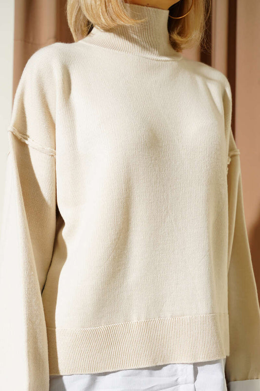 Gömlek Garnili Salaş Triko Kazak Taş