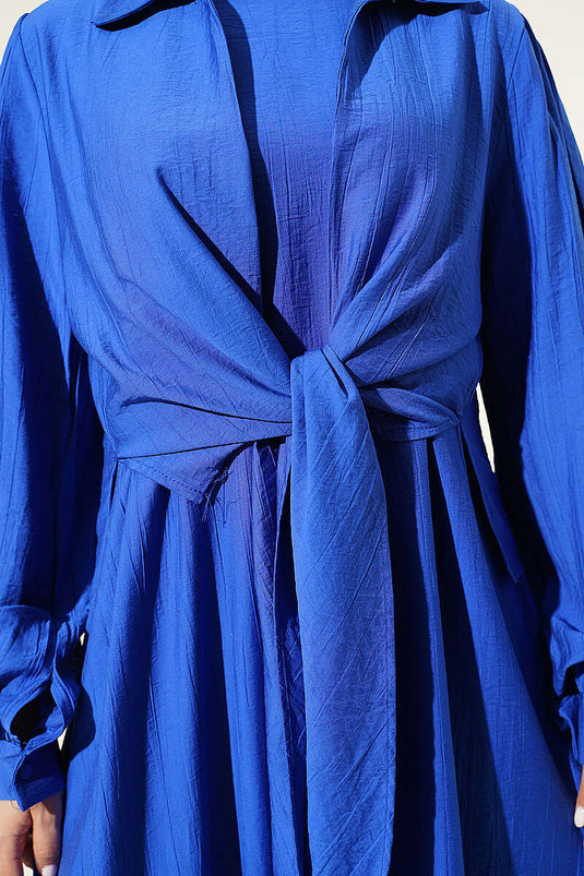 Abito Jile Con Camicia E Dettaglio Con Nodo In Saks