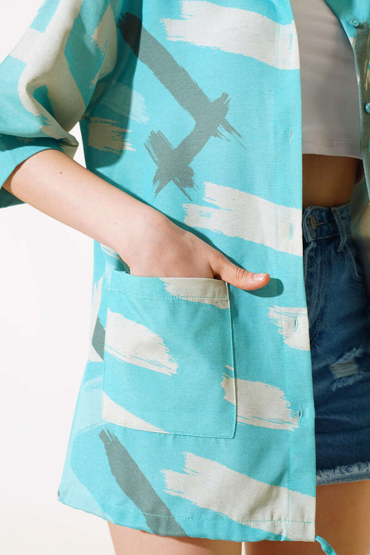 Chemise Col Command Vert Pétrole