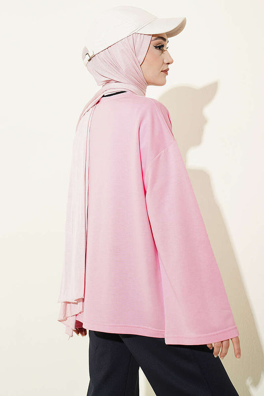 Hakim Yaka Loyşa Tunik Pembe