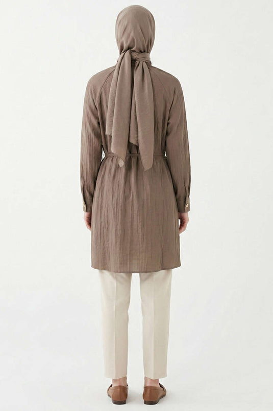 Hakim Collar Buttoned Shirt Mink