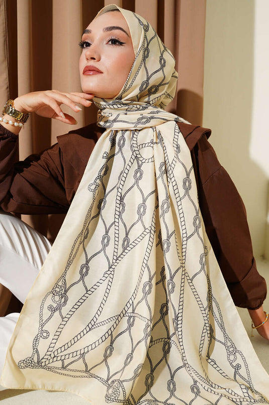 Châle doux jaune à motif corde