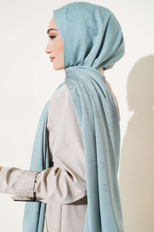 حلقة نمط الجاكار شال أخضر