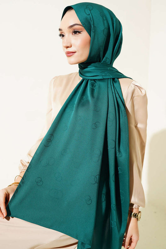 Emerald Jacquard Shawl -78