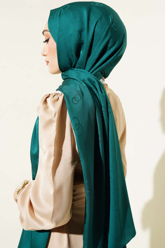 Emerald Jacquard Shawl -78