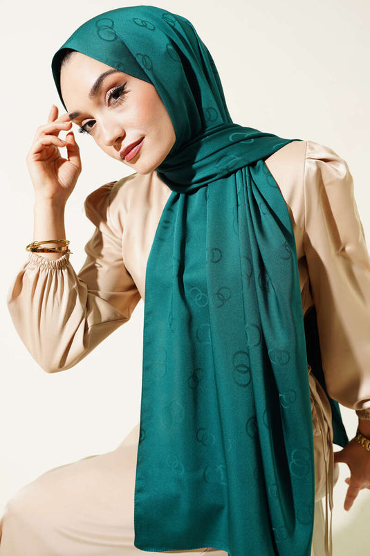 Emerald Jacquard Shawl -78