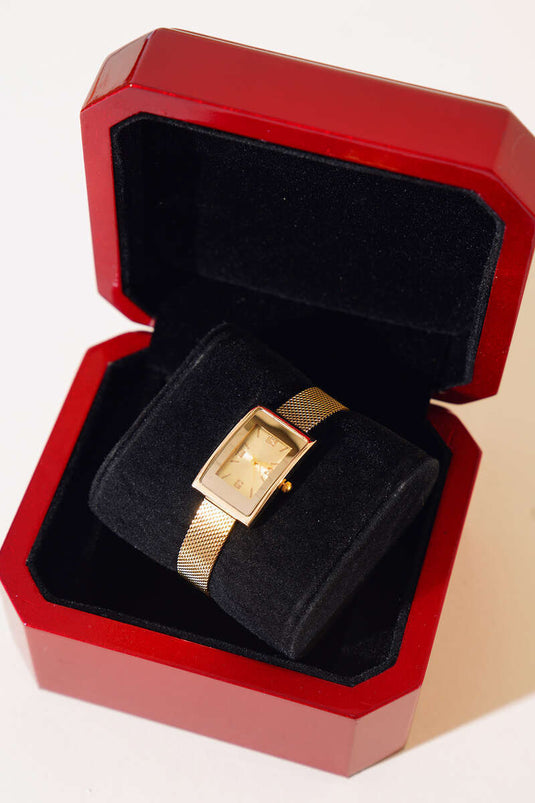 Montre Femme avec Bracelet Paille Doré