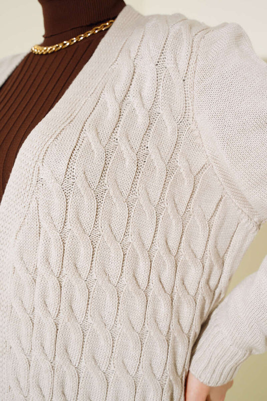 Hellenistic Knit Cardigan Stone