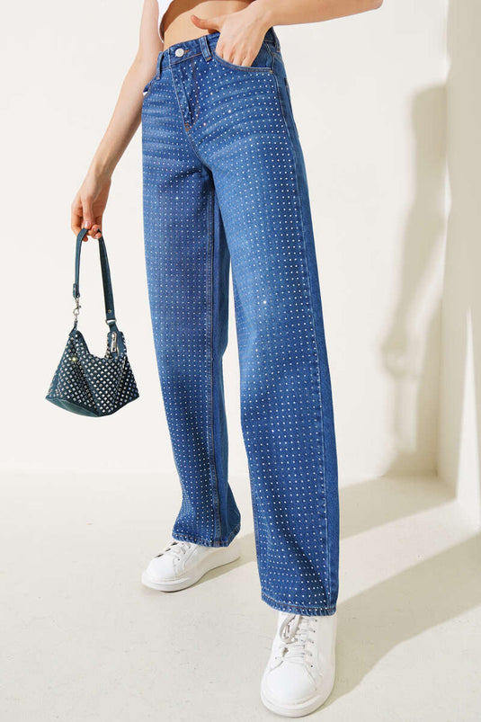 Stoned Palazzo-jeans