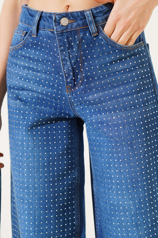 Stoned Palazzo-jeans