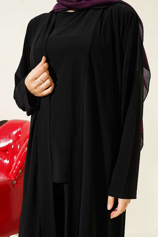 Hırkalı Basic Sandy Üçlü Takım Siyah