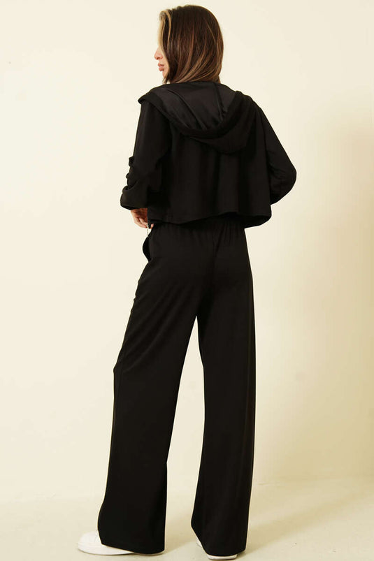 Ensemble triple Loyşa avec cardigan noir