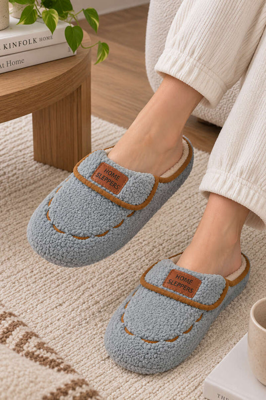 Home Sleppers Yazılı Ev Terliği Gri