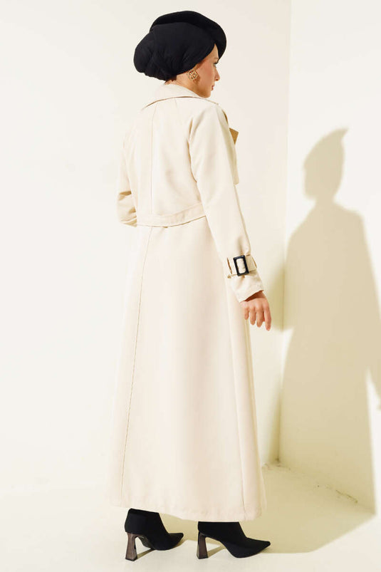 Trench Beige Doublé Avec Ceinture