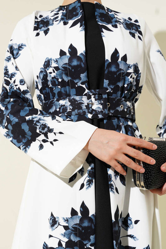 Lingerie-Looking Belted Dress Black