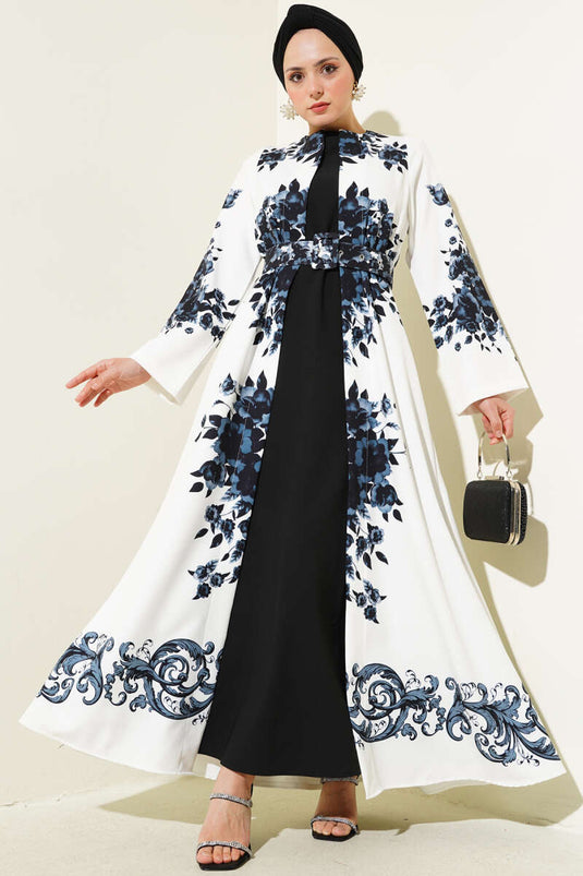 Lingerie-Looking Belted Dress Black