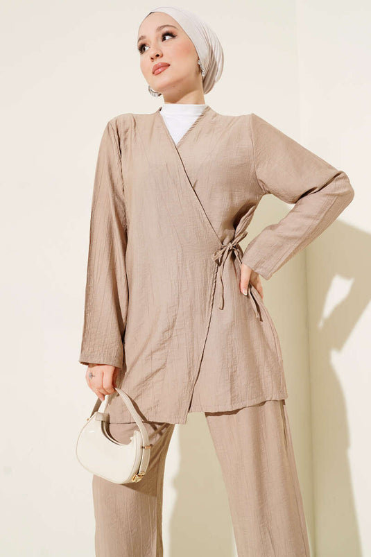 İçten Bağlamalı Basic İkili Takım Latte