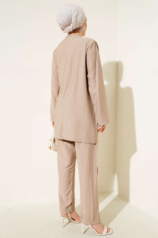 İçten Bağlamalı Basic İkili Takım Latte