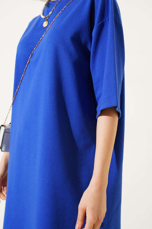 تي شيرت أساسي طويل بخيطين من ساكسفون