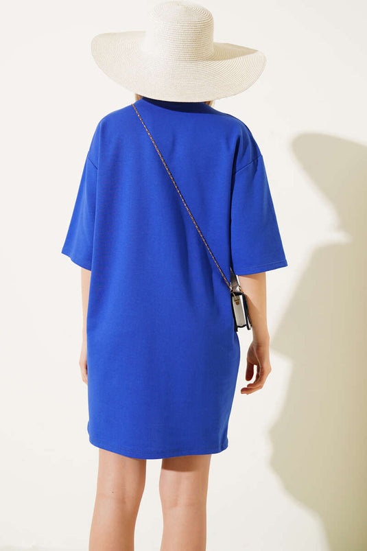 تي شيرت أساسي طويل بخيطين من ساكسفون