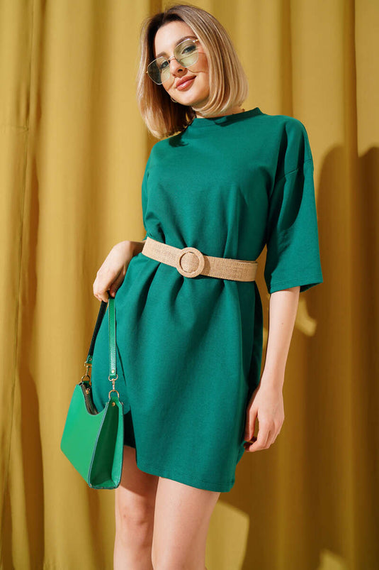 Two Thread Basic Lang T-shirt Groen