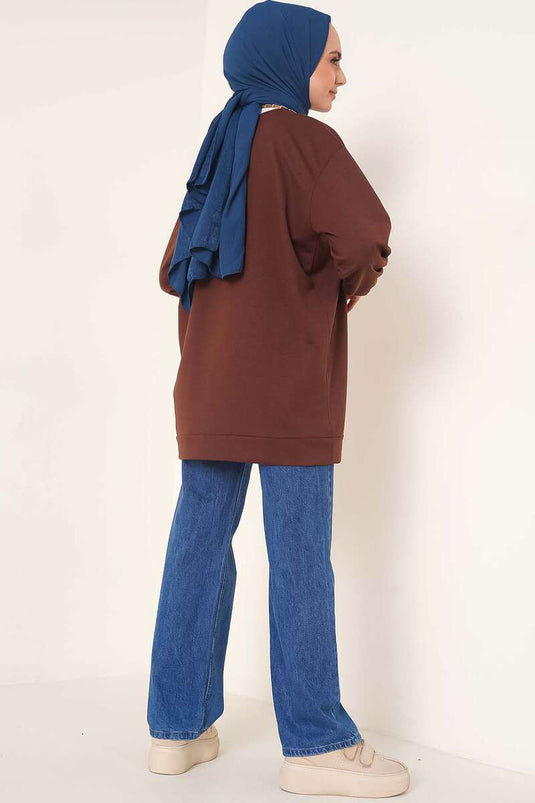 Tunique Unie Deux Fils Marron