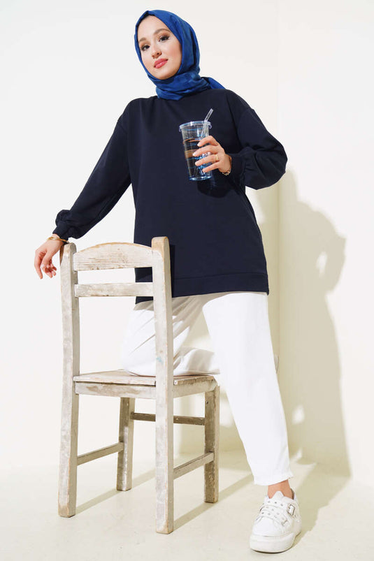 Two Thread Plain Tunic Navy Blue