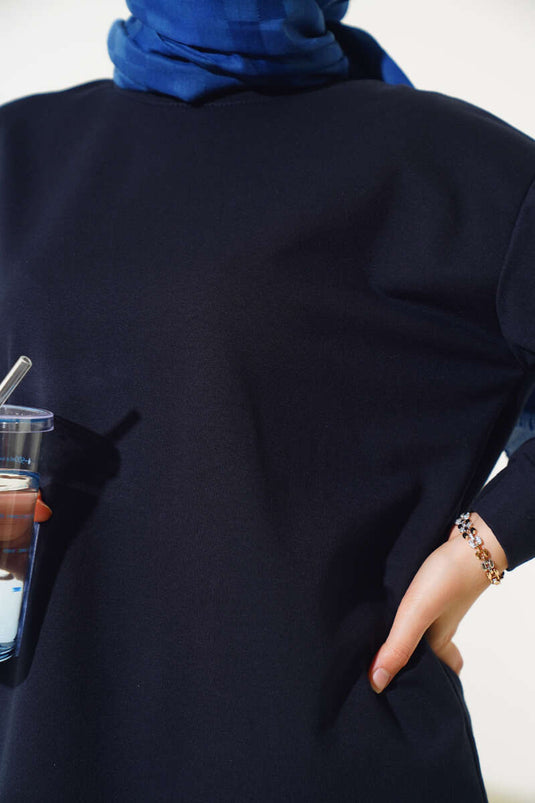 Two Thread Plain Tunic Navy Blue
