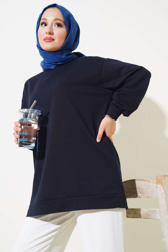 Two Thread Plain Tunic Navy Blue