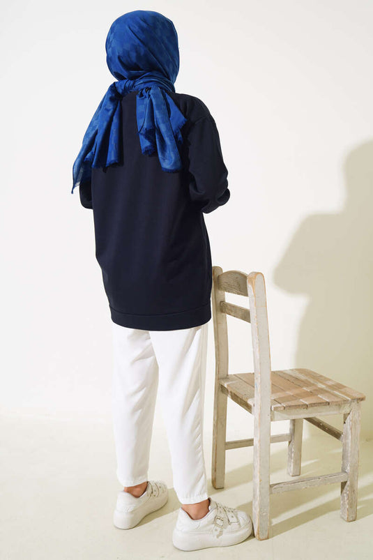 Two Thread Plain Tunic Navy Blue