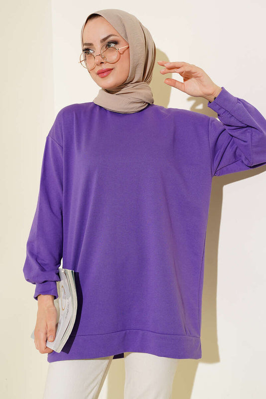 تونيك سادة بخيطين باللون الأرجواني