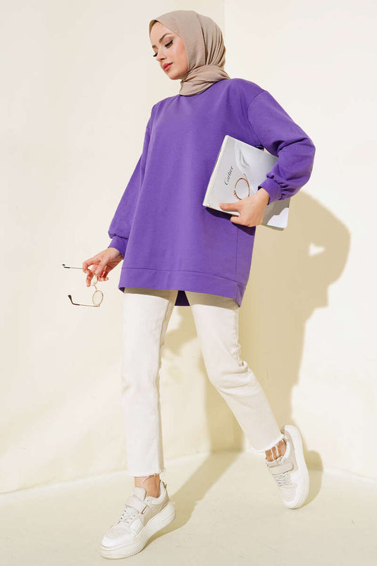 تونيك سادة بخيطين باللون الأرجواني