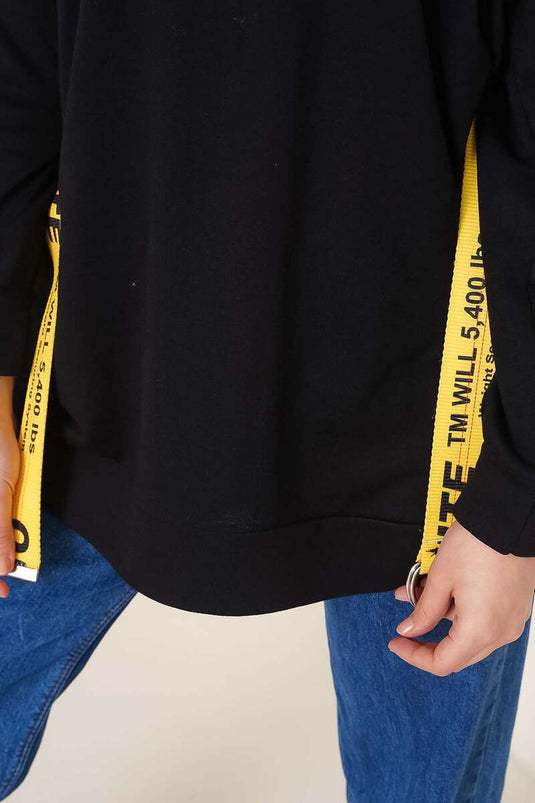 Tunique Unie Deux Fils Noir