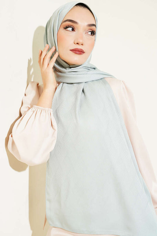 İllüzyon Desen Jakar Şal Çağla Yeşili -87